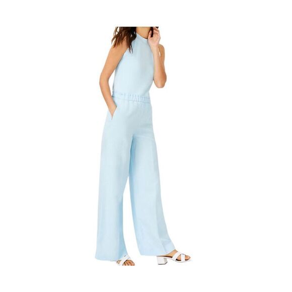 Ann Taylor Pants - NEW! Ann Taylor Linen-Blend Palazzo Pant – Blue Aqua Crystal, XXL (18), NWT